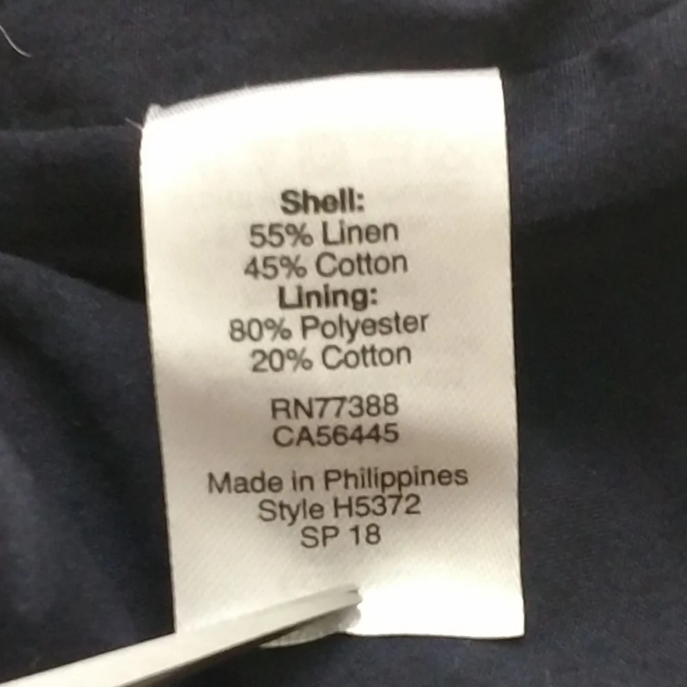 J.CREW Factory Navy‎ Blue Skirt With Ruffled Streatch Waist and Pockets Size 00